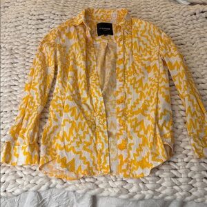 Le Superbe Bold Yellow and White Patterned Shirt